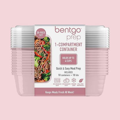 Bentgo Prep - 20-Piece 1-Compartment Reusable Meal Prep Containers