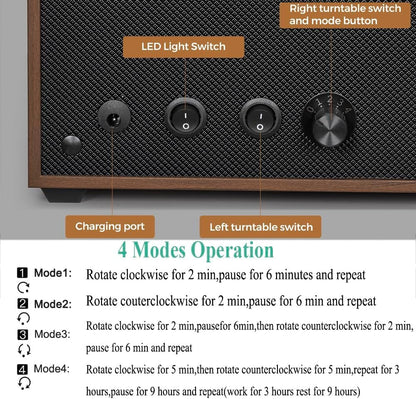 ANWBROAD Watch Winder 6 with LED and Super Quiet Motor 4 Rotating Modes Watches Winder box Watch Shaker with Type-C Adapter UJWW003A