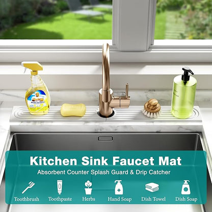 Stone Faucet Mat for Kitchen Sink