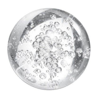 uxcell 80mm/3.1" Crystal Sphere Ball Bubble Glass Solid Decorative Sphere Crystal Ball Prop Ornament for Feng Shui Divination Fortune Telling Tabletop Fountain Decoration, Clear