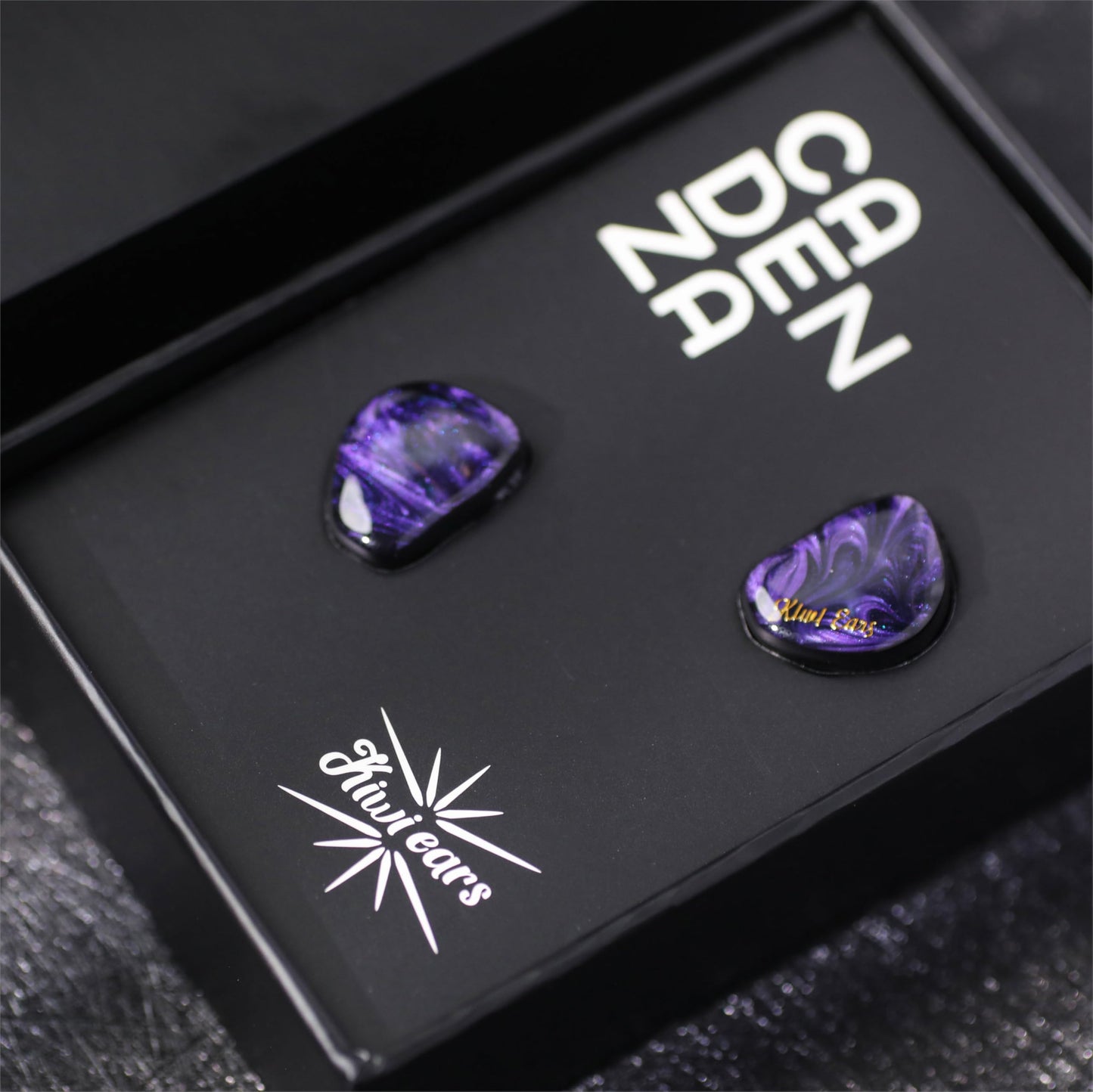 Linsoul Kiwi Ears Cadenza 10mm Beryllium Dynamic Driver IEM 3D Printed with Detachable Interchangeable Plug 0.78 2pin 3.5mm IEM Cable for Musician Audiophile (Purple)