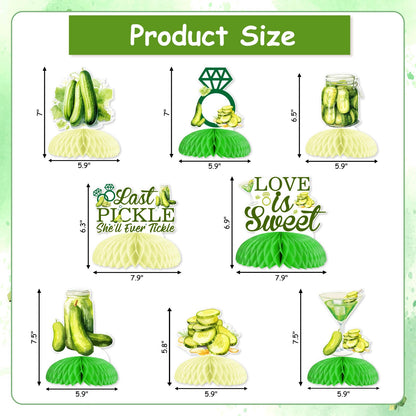Pickle Bachelorette Party Decorations Last Pickle She'll Ever Tickle Honeycomb Centerpieces Pickle Bachelorette Party Table Decor for Girls Cucumber Pickle Theme Bridal Shower Engagement Supplies