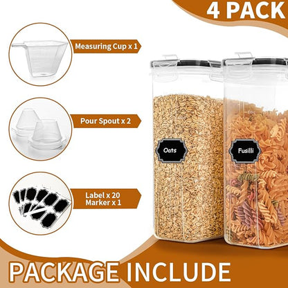 Cereal Containers Storage Set, Cereal Dispensers
