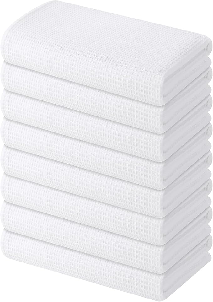 Homaxy 100% Cotton Waffle Weave Kitchen Towels
