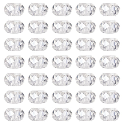 Pandahall 100pcs Glass European Beads Large Hole Beads Round Faceted Rondelle Slide Charms No Metal Core for Bracelet Jewelry Makings Crystal AB 14mm in Diameter