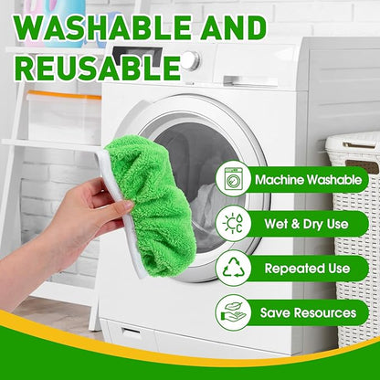 12Pcs Reusable Microfiber Mop Pads Compatible