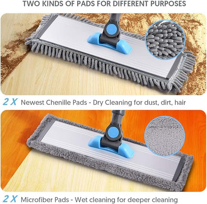 MANGOTIME Microfiber Dust Mop for Hardwood Floors