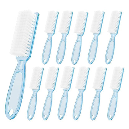 12 Pcs Handle Grip Cleaning Brushes, Hand Fingernail Nail Scrub Manicure Brush