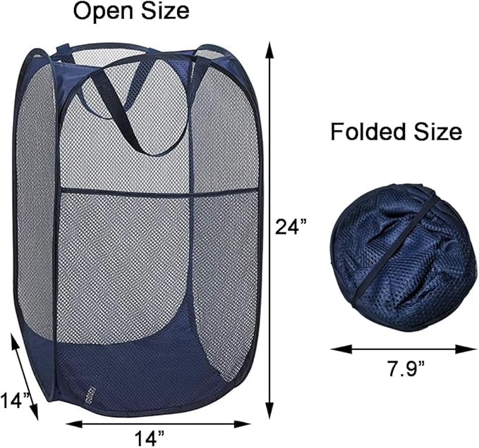 2 Packs Mesh Pop up Laundry Hamper