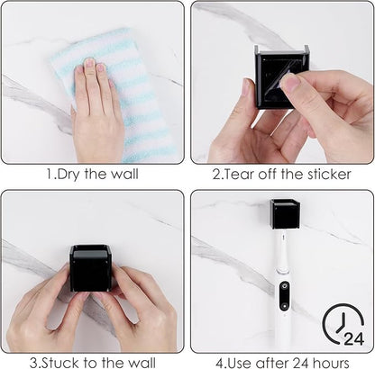 2 PCS Toothbrush Holder Wall Mounted