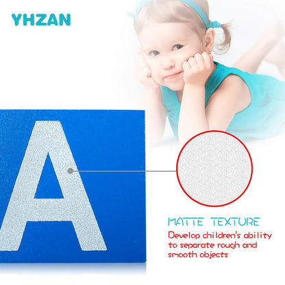 Montessori Sandpaper Letter Learn Alphabet Tractile Learning Phnonics Letter Recognition Pre-Writing Skills Homeschooling Classroom Activities Occupational Therapy Sensory Material Educational Toy
