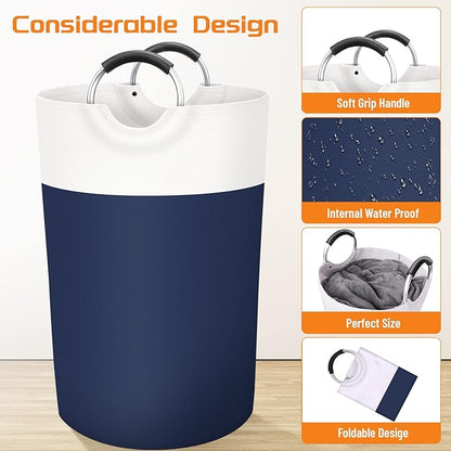 BlissTotes 115L Laundry Basket, Freestanding Laundry Hamper, Collapsible Dirty