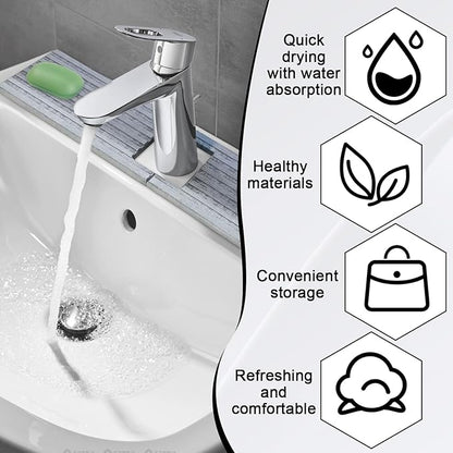 Faucet Mat for Kitchen Sink, Stone Faucet Mat for Kitchen Sink Tray