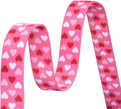 Mihqy Dog Collar and Leash Set - Adjustable Heart Dog Collar - Love Theme - Perfect for Small Medium Large Dogs(Pink Heart Set,L)