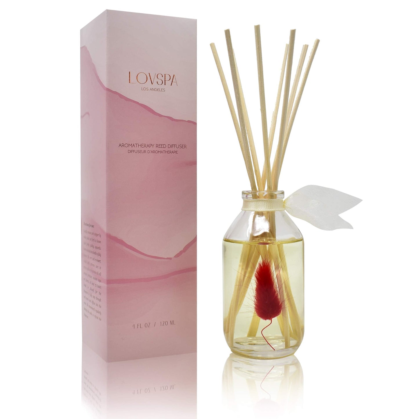 LOVSPA Reed Diffuser Set, Smoked Vanilla Scented Oil Diffuser with Sticks, Home Fragrance Accessories for Bathroom Shelf Decor, Aroma Diffusers for Home or Office Fall Decor, USA Made