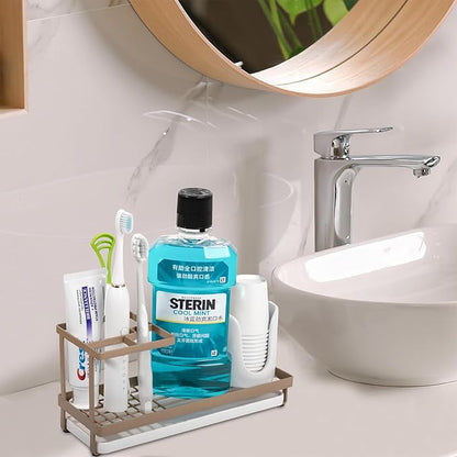 Toothbrush Holders for Bathrooms, Carbon Steel Tooth Brushing Holder Electric