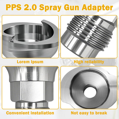 ulapithi 26046 PPS 2.0 Spray Gun Adapter #S15 3/8 Inch Male 19 Thread BSP Compatible with 3M, Connects Several Paint Gun Brands to PPS 2.0 Paint Spray System -1 Pack