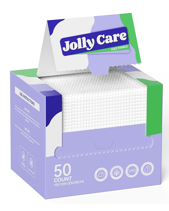 Disposable Face Towels, Soft Makeup Remover Dry Wipes, Thick Facial Tissue