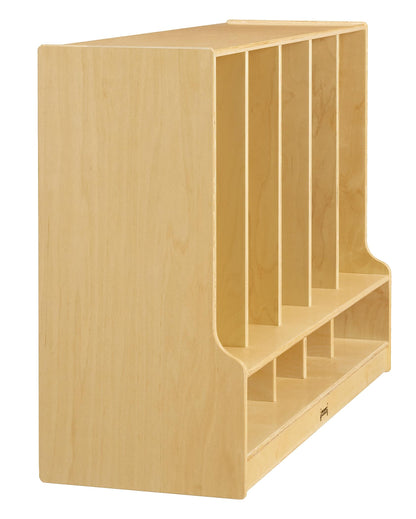 Jonti-Craft 6684JC Toddler 5 Section Coat Locker with Step, without Bins