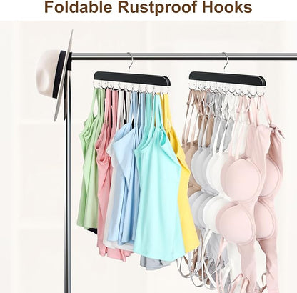 2 Pack Bra Hanger, Capacity Foldable Tank Top Hanger