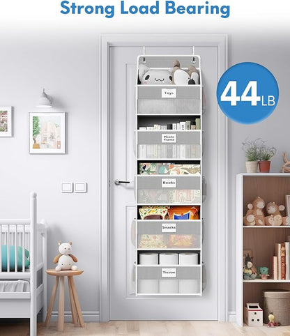 Over The Door Organizer Hanging, 2 Pack 5 Shelf Behind The Doors Storage