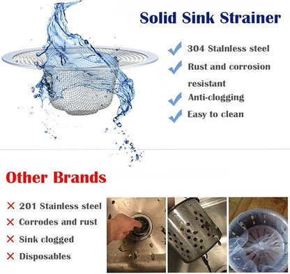 50 pcs Heavy Duty Stainless Steel Slop Basket Filter Trap, 2.75" Top / 1" Mesh