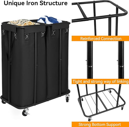 WOWLIVE Double Laundry Hamper