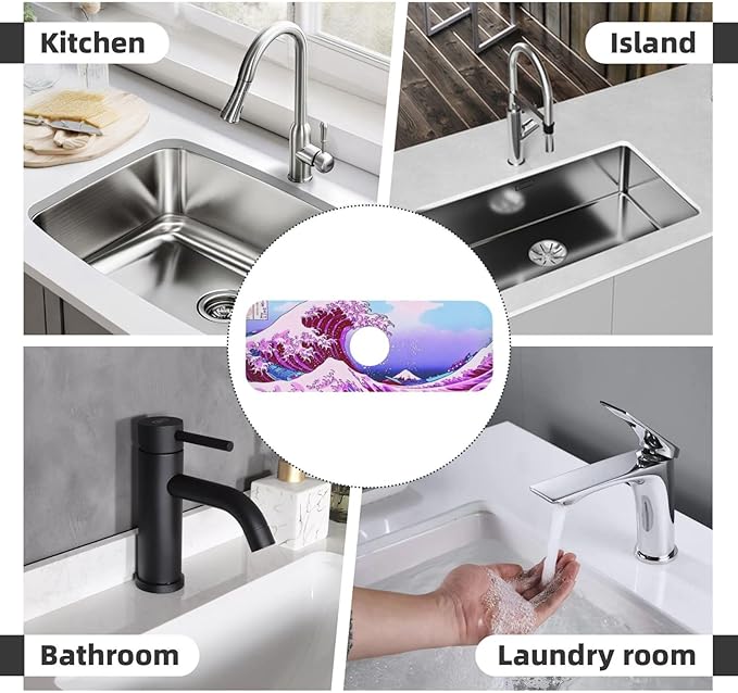 Wave Kitchen sink faucet pad, strong water absorption, anti slip, very suitable