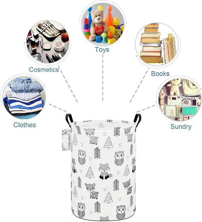 FANKANG Storage Basket, Nursery Hamper Canvas Laundry Basket Foldable