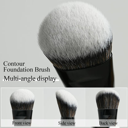 BEILI 12 Pcs Double-Sided Makeup Brush Set, 18-in-12 Multi-Use Brushes for Contour, Foundation, Highlight, Blush, Eyeshadow, Eyeliner & Concealer, Black & White Travel Kit for Polished Daily Makeup