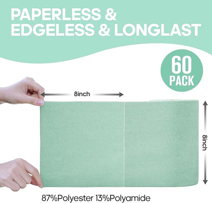 Fantasticlean Microfiber Cleaning Cloth Roll -60 Pack, Tear Away Paperless