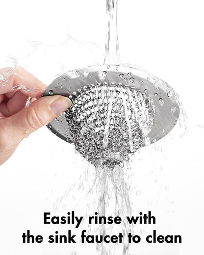 Revolutionary Kitchen Sink Drain Strainer/Patented Reversible Chain Mesh