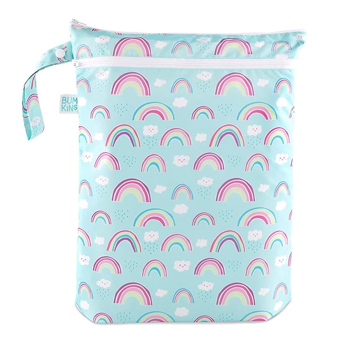 Bumkins Waterproof Wet Dry Bag for Baby, Swim Suit, Cloth Diaper, Pump Parts