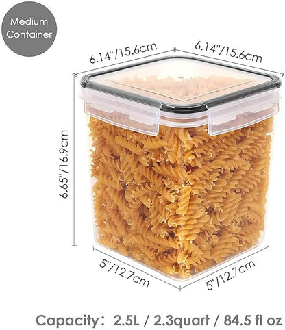 Vtopmart Food Storage Containers 2.5L / 84.5oz, 4 Pieces BPA Free Plastic