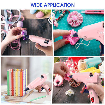 30W Mini Hot Glue Gun Kit with 30 Glue Sticks, Fast Preheating Hot Melt, High Temp for School Crafts DIY Arts and Quick Home Repairs