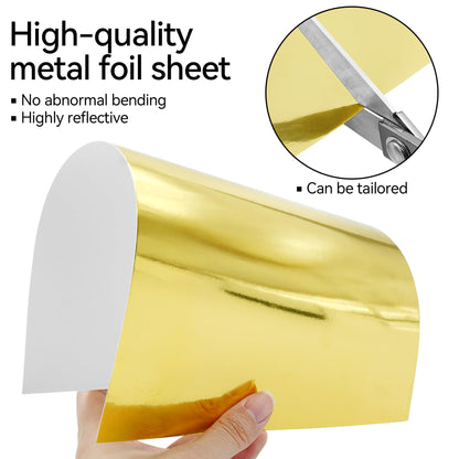 30 Sheets Metallic Gold Cardstock Paper - A4 Size (250gsm), Mirror Finish Gold Foil Board for Crafting, Invitations, and Decorations - Die Cut and Plotter Compatible