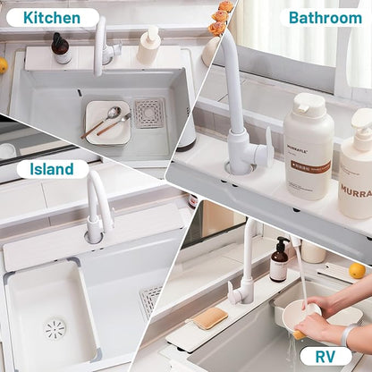 Fast Drying Faucet Mat for Kitchen Sink, Water Absorbent Diatomite Stone Sink