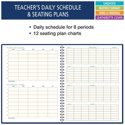Elan Publishing Company Combination Plan and Record Book - 8 Period Teacher Lesson Planner (PR8-1035) - PR8-1035