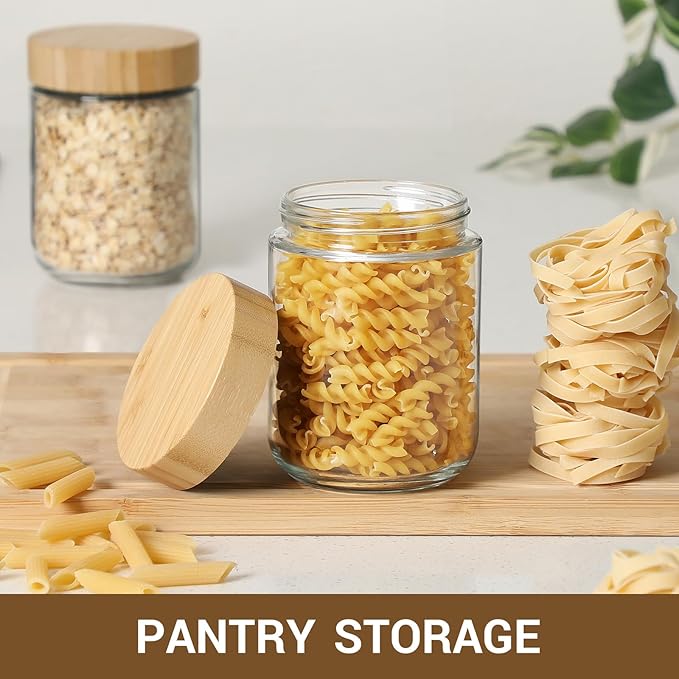 NETANY 6-pack 16oz Glass jars