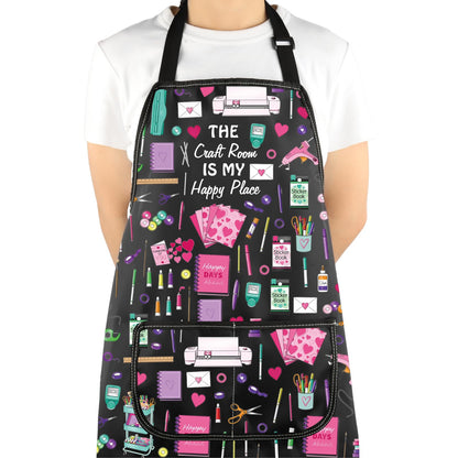 VAMSII Crafter Apron With Pockets Sewing Lover Gift DIY Hobby Gift (Crafting Love A)