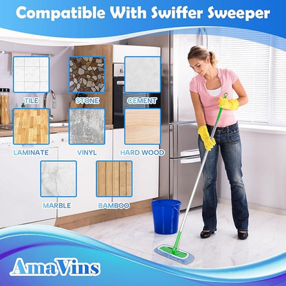 8 Pack Reusable Microfiber Mop Pads Compatible