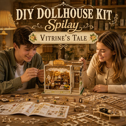 Spilay DIY Miniature House Kit for Adults, Miniature Dollhouse Kit