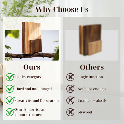 Book Cutting Board Set with Wooden Stand-Wooden Kitchen Cutting Boards That Look Like Books for Vegetables Cheese Meat,3pcs Chopping Board Gift Set for Home Cooks & Kitchen Decor