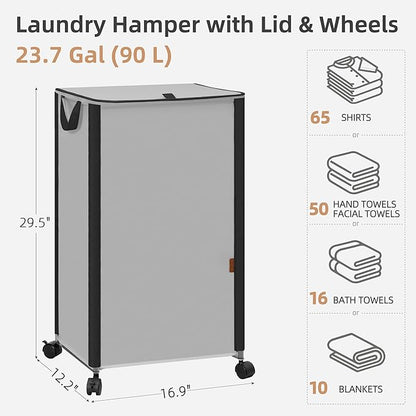 STORAGE MANIAC Rolling Laundry Hamper