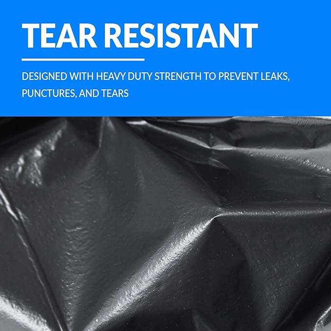 Reli. 55-60 Gallon Trash Bags Heavy Duty | 50 Bags | 50-60 Gallon | Large Black