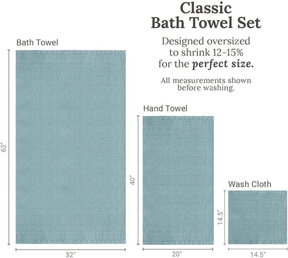 GILDEN TREE Waffle Towel Set Quick Dry Thin | 2 Bath Towels | 2 Hand Towels | 2