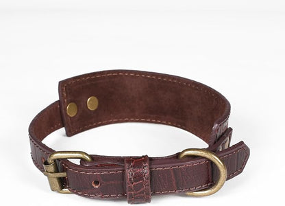 Lightnpro Genuine Leather Dog Collar & Leash Set - Adjustable 18" Collar with Metal Buckle & Reinforced Nylon Leash - Durable Walking & Training Gear for Large Breeds
