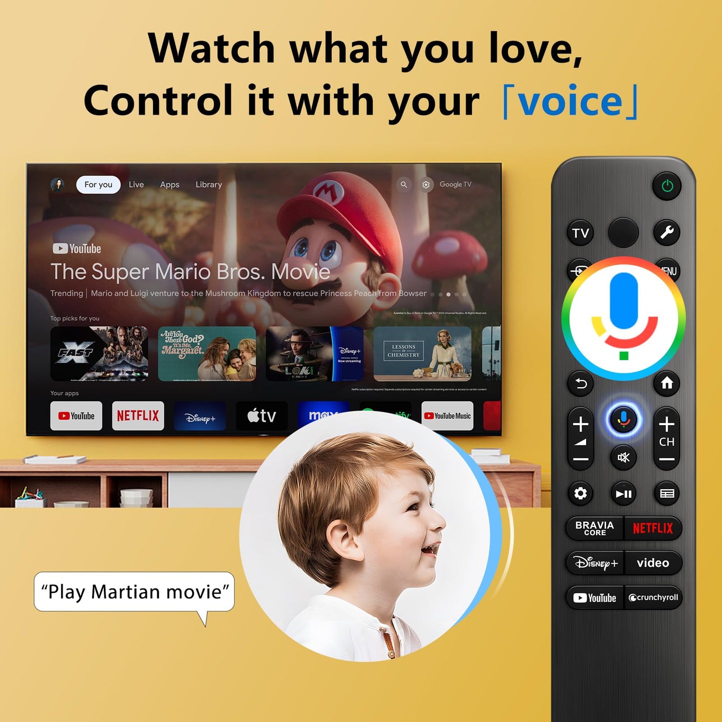 Voice Magic Remote for LG-Smart-TV-Remote Control Replacement, AKB75855501 AN-MR20GA MR19BA MR18BA MR650A with Voice Recognition and Pointer Function