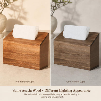 YANGQIHOME Acacia Hand Towel Box Cover Compatible with Kleenex Disposable Paper Hand Towels, Wall Mounted Paper Towel Holders, Hand Towel Holder for Bathroom, Car, Tabletop