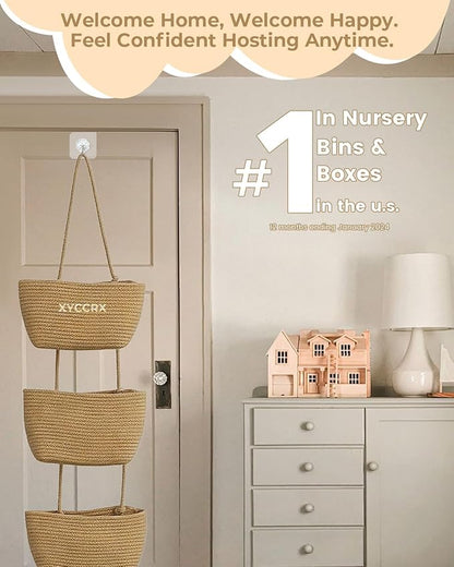 2Pack Over The Door Hanging Basket, 3 Tier Hanging Baskets